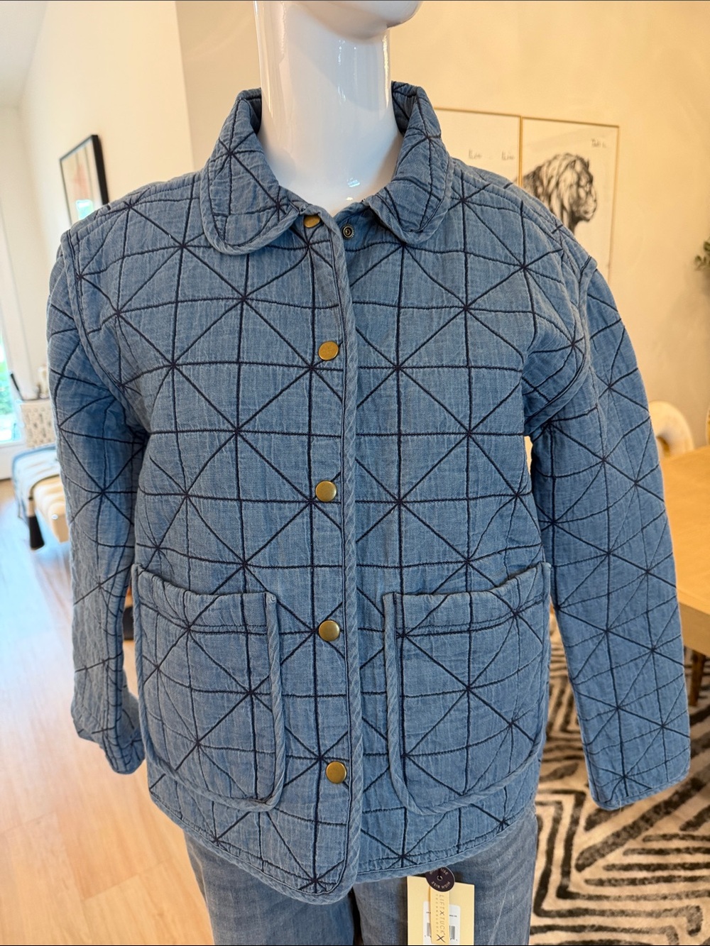 Joan Rivers  denim Quilted Jacket